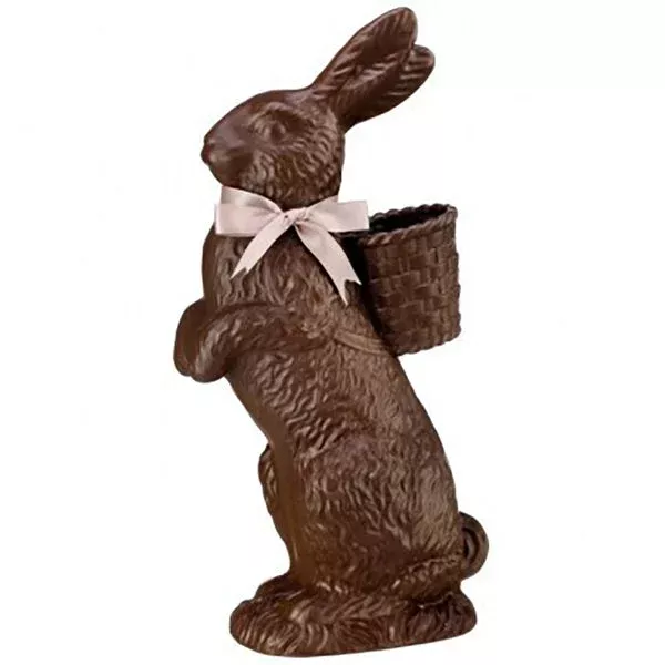 chocolate-standing-bunny-with-basket 'Chocolate' Standing Bunny with Basket