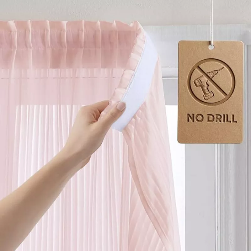 jilron-sheer-window-curtains-self-adhesive-light-filtering-vertical-blind-style- Jilron Sheer Window Curtains Self Adhesive Light Filtering Vertical Blind Style for Bedroom Living Room Cafe RV-White(W 39*L 72in)
