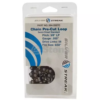 stens-094-3567cchain-loop-clamshell-56-dl-3-8-lp-050-s-chisel-standard STENS 094-3567CChain Loop Clamshell 56 DL / 3/8" LP, .050, S-Chisel Standard