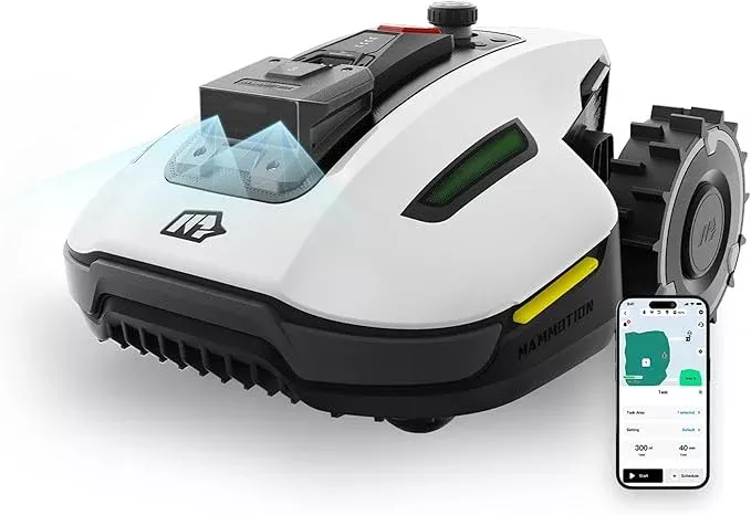 yuka-mini-500-robotic-lawn-mower-0-12-acre-ultrasense-ai-vision-rtk-positioning- YUKA Mini 500 Robotic Lawn Mower for 0.12 Acre,Ultrasense AI Vision+ RTK Positioning, Auto Mapping, App Control,50% Slope,Perimeter Wire Free, 15 Mowing Zones Management