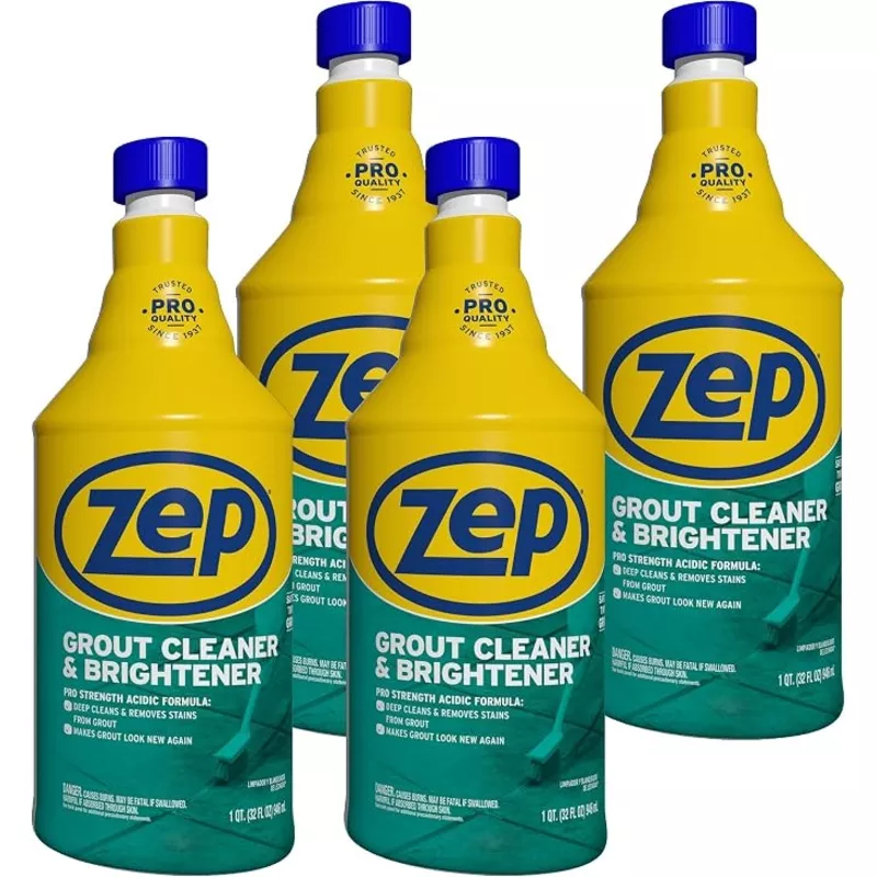 zep-grout-cleaner-brightener-32-ounce-1-bottle-zu104632-deep-cleaning-formula-re Zep Grout Cleaner and Brightener - 32 Ounce (1 Bottle) - ZU104632 - Deep Cleaning Formula Removes Old Stains From Grout