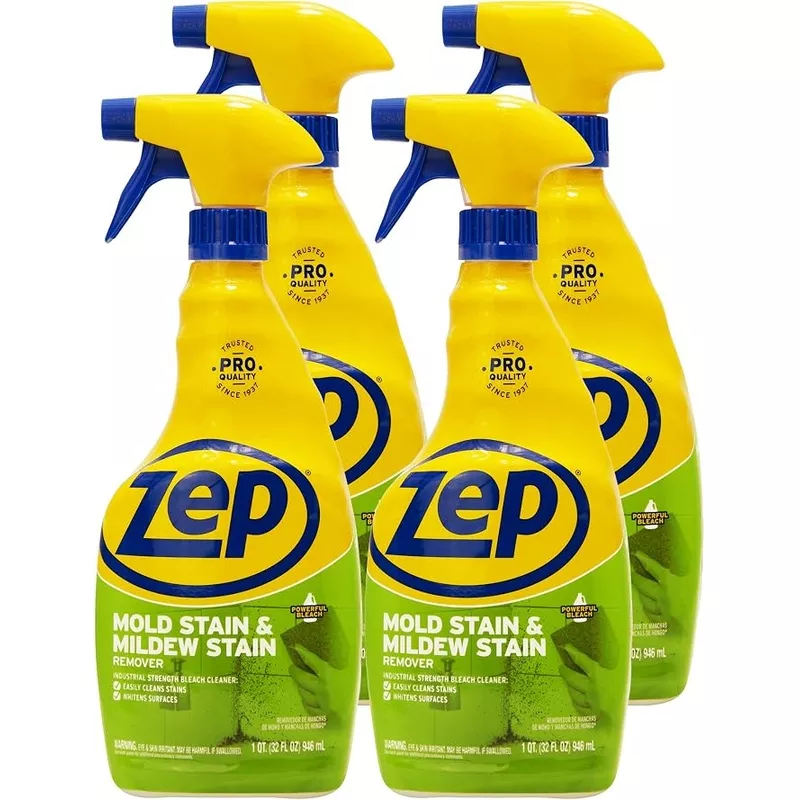 zep-mold-stain-mildew-stain-remover-32-oz-pack-4-zumildew32-professional-strengt Zep Mold Stain and Mildew Stain Remover - 32 oz (Pack of 4) ZUMILDEW32 - Professional Strength No Scrub Formula