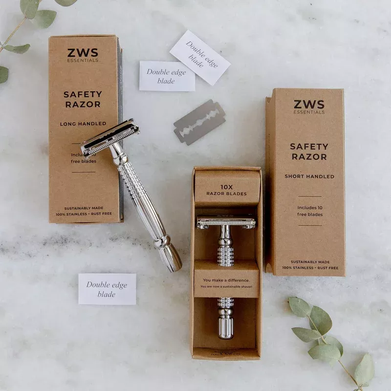 zero-waste-safety-razor-sustainable-razor-single-blade-10-free-blades Zero Waste Safety Razor - Sustainable Razor - Single Blade, 10 Free Blades